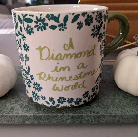 Dolly Parton Phrase Coffee Mug Diamonds Rhinestones Floral Country Dollywood - Picture 1 of 4